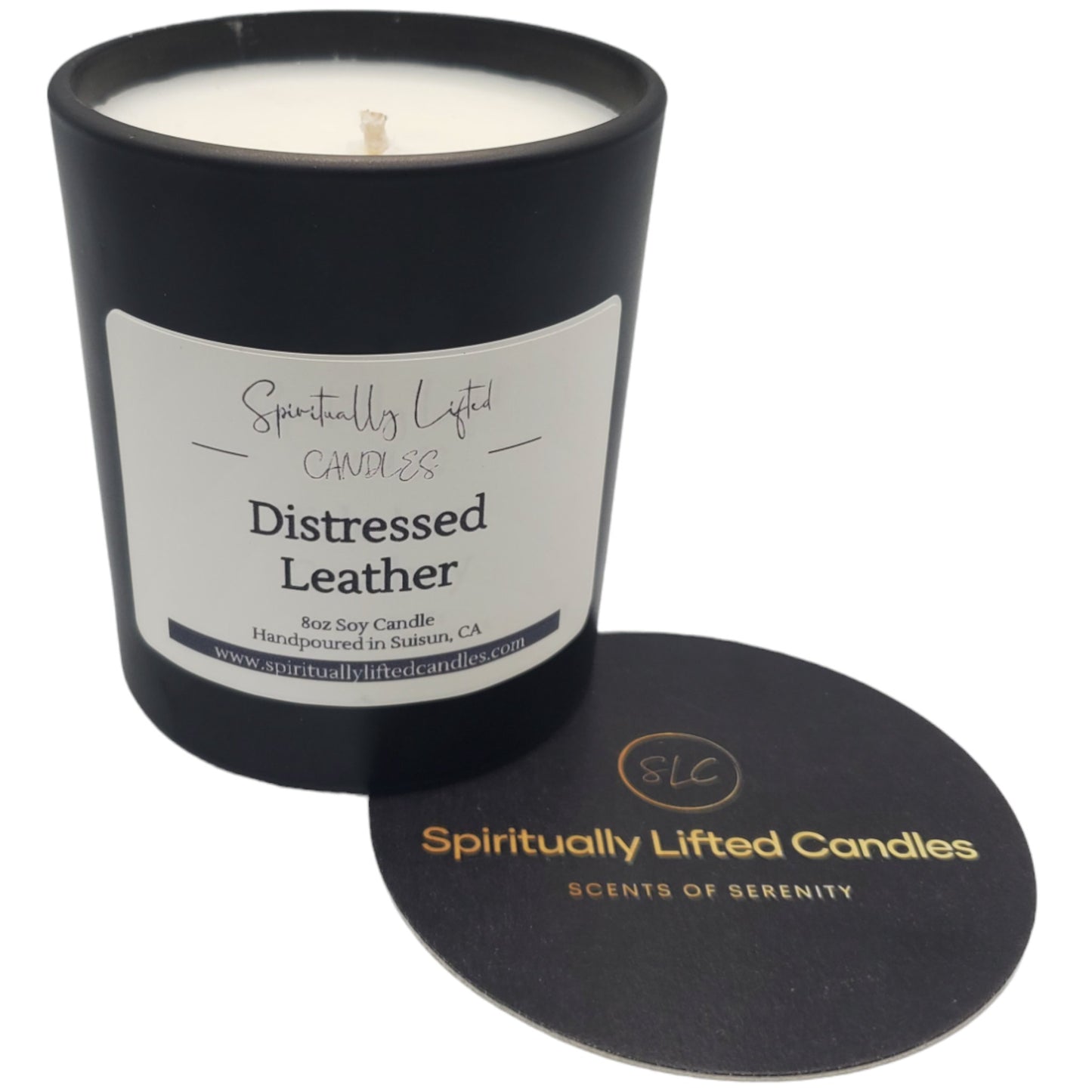 Distressed Leather Soy Candle